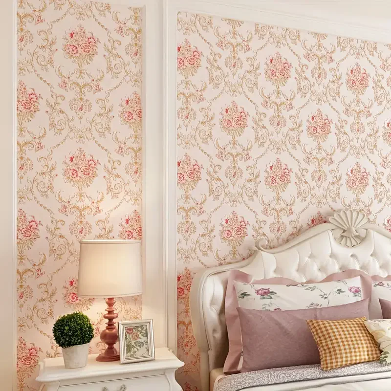 Wholesale 3D Flower Wallpaper Self-Adhesive Household Adhesive Wallpaper Bedroom Wall Decoration