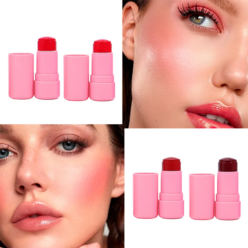Face Cosmetic Vegan Mini Cheek Custom Blush Stick Make Up Blush Stick Packaging Custom Logo Jelly Blush Private Label