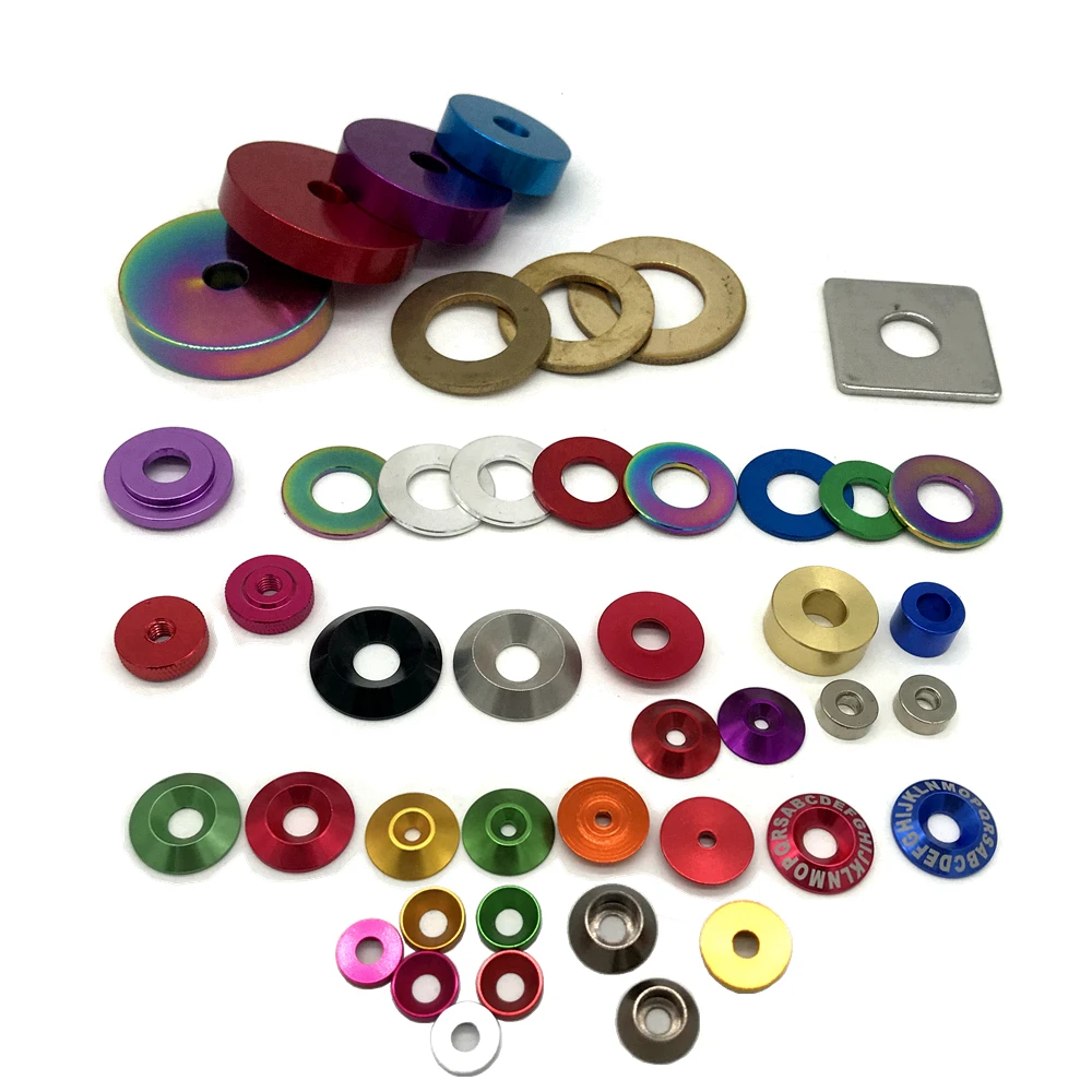 Fastener Manufacture custom black plain flat washer Stainless steel with silicone nylon plastic rubber washer