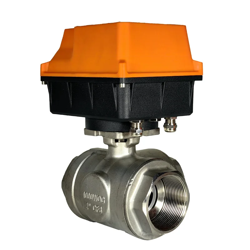 DN32 3 way smart motorized temperature proportional flow control valve 24v actuator electric LORA  remote water valve