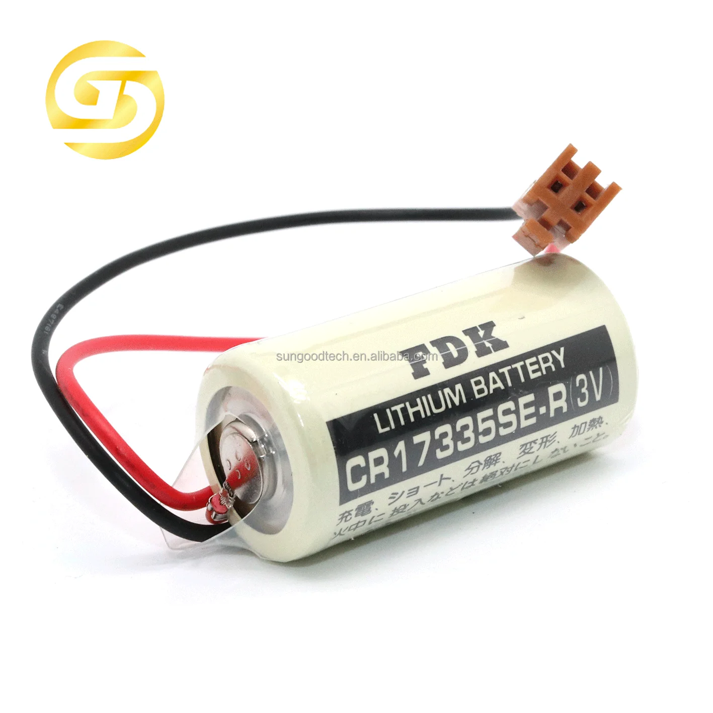 Промышленный контроль PLC батарея FDK CR17335SE-R 3 В литиевая с коричневым разъемом штекера