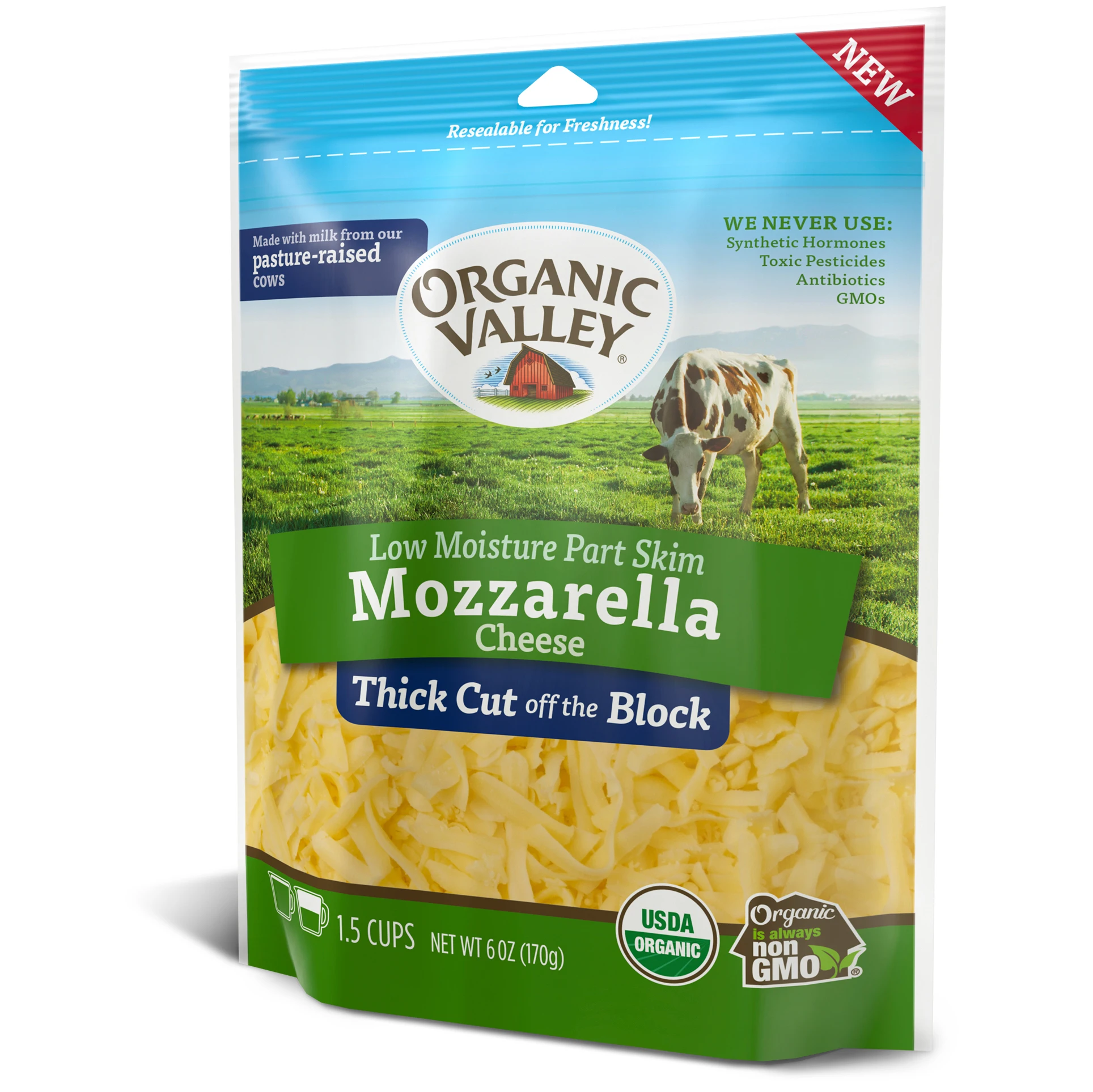 Factory Direct Mozzarella Thick Shred Mozzarella Cheese Shredded (1600072213303)