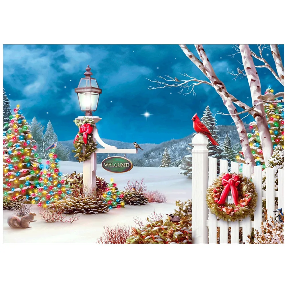 
Photo Custom Mural Living Room Decoration Picture of Rhinestone DIY Diamond Mosaic Canvas Diamond Painting Christmas gift 