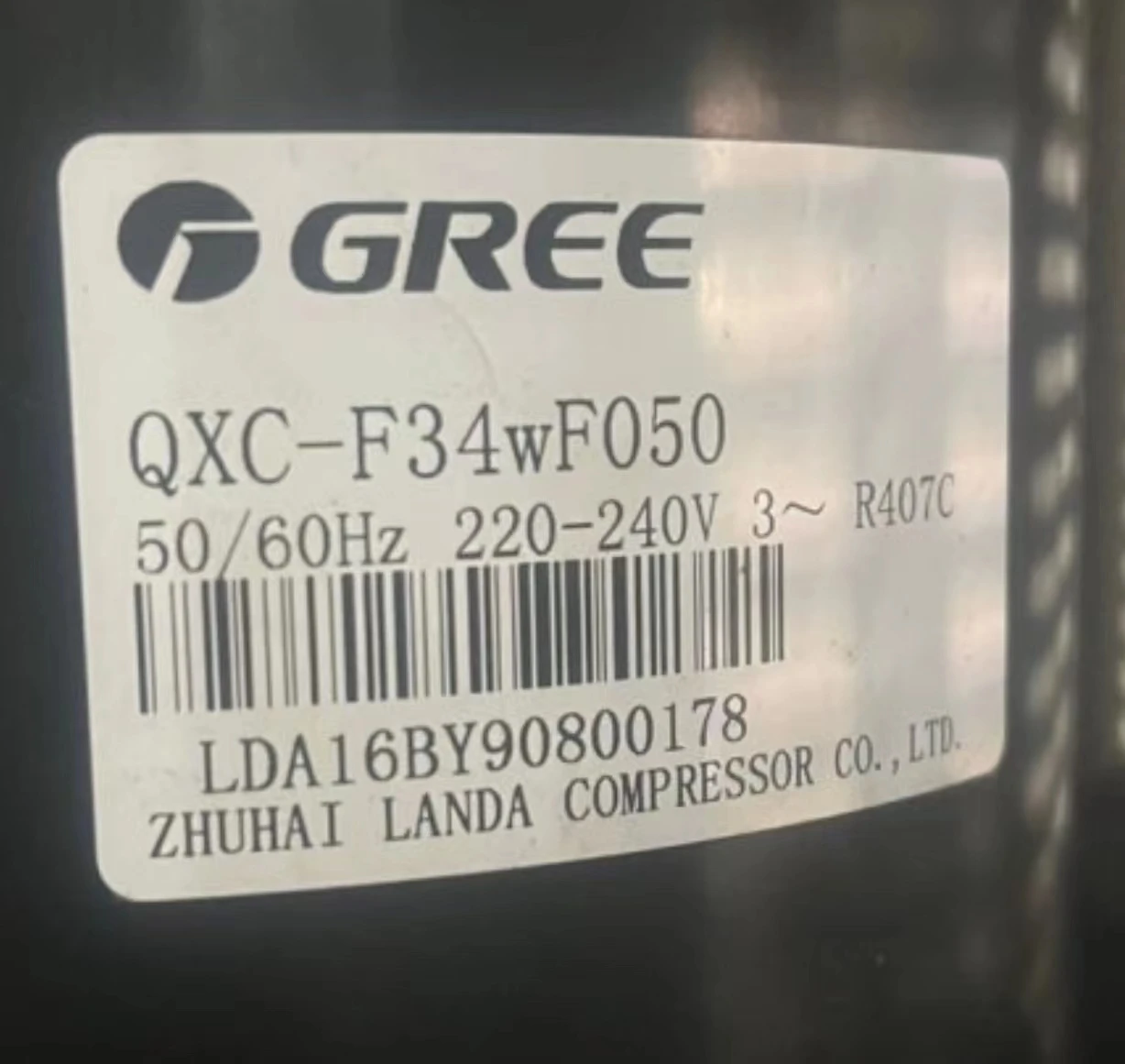 QXC-F34wF050 применимо к Ling Gree кондиционер компрессор Трехфазный 220V R407C