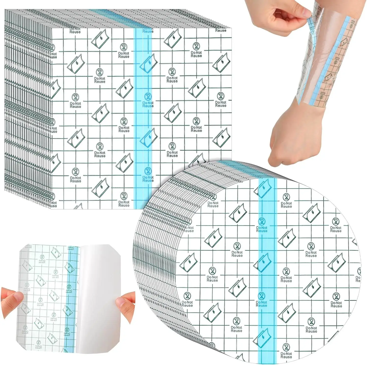 Tattoo Care Adhesive Plaster Bandage Transparent Wound Dressings Waterproof Pu Wound Dressing For Tattoo Care