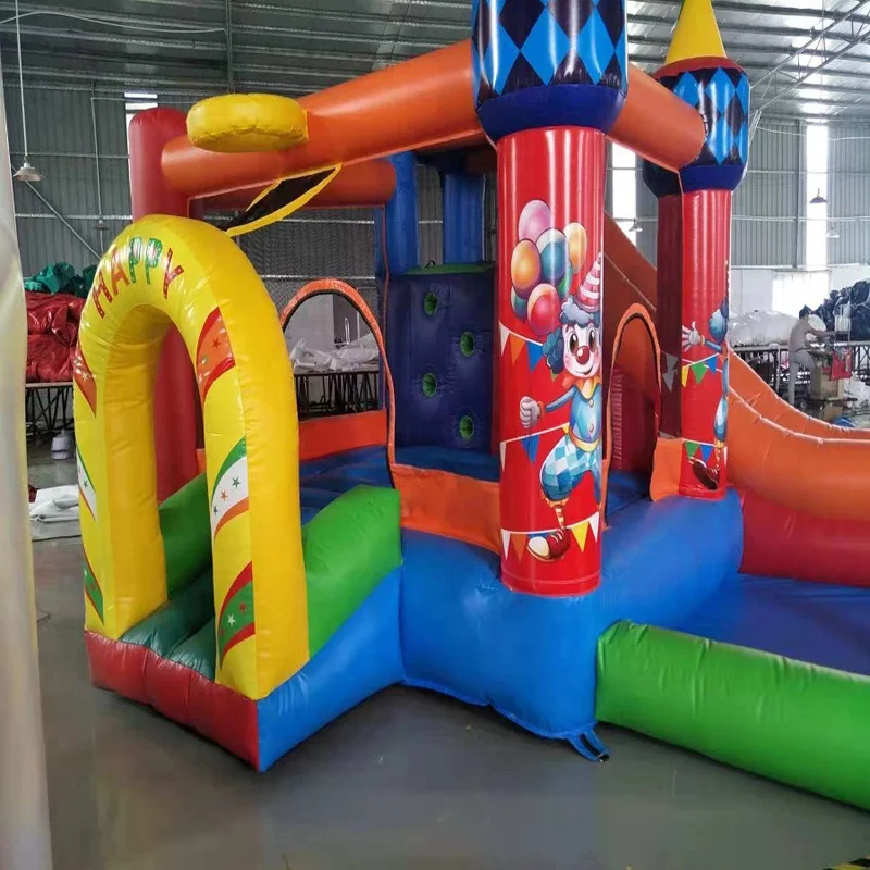 Маленький надувной батут с горкой/надувной комбинированный батут для детей.