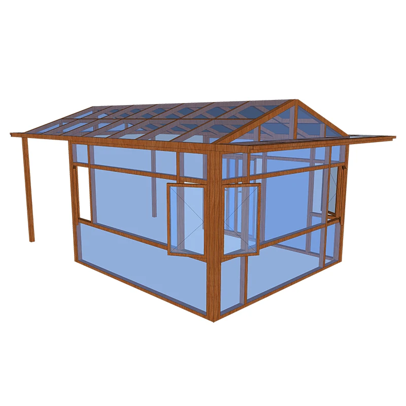 Alauminum Structure Sun Room Glass House Customized Awning Glass Garden House Sunroom Manufacturer