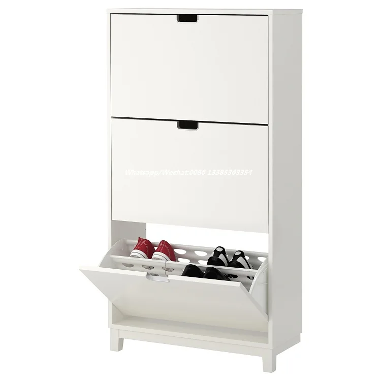 Factory wholesale wooden melamine particle board MDF shoe rack cabinet furniture modern for living