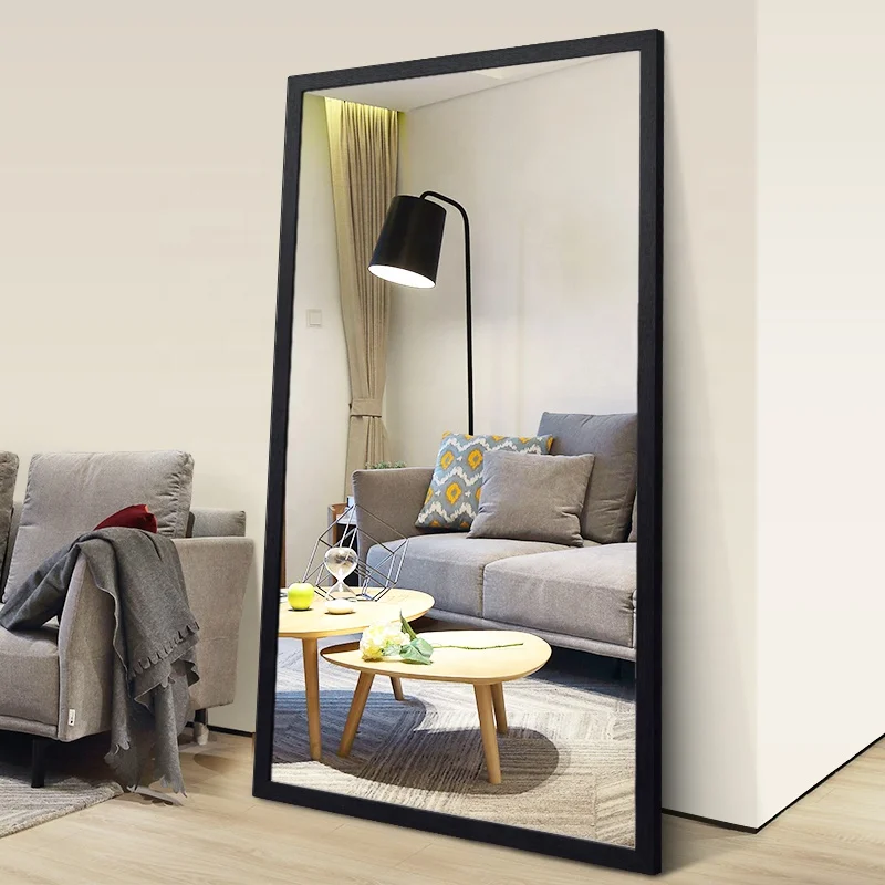 Yishare Contemporary Indoor Full Length Mirror Large Rectangle Full Size Mirror for Bedroom Living Room Floor Mirror with Frame