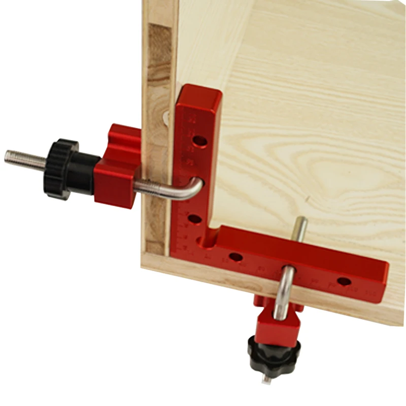 90 Degrees L-Shaped Auxiliary Fixture Woodworking Aluminum Square Right Angle Clamping Positioning Panel Fixing Clips Tools