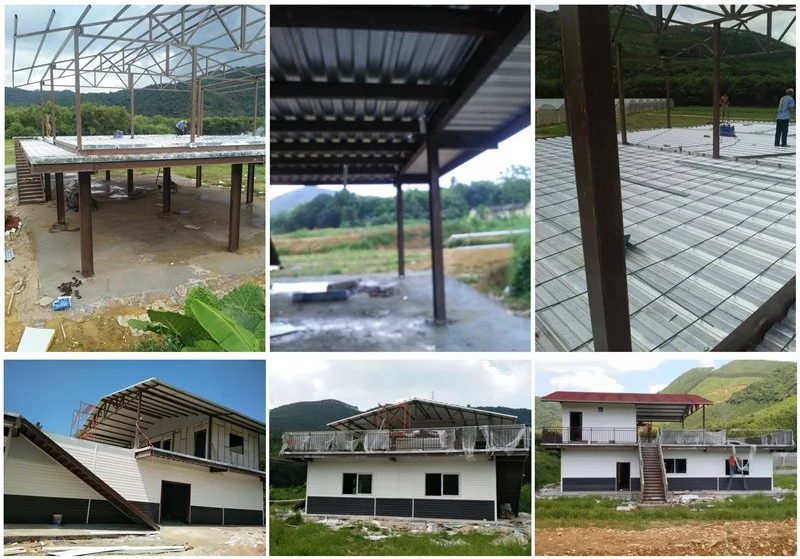 Good quality and reasonable price galvanized Roof Sheet Building Material  Light Steel  Surface Graphic Technical Villas custom