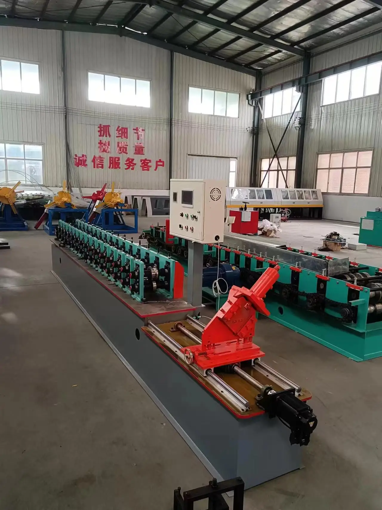 Manufacture Automatic High Quality 16 Rows C Omega Strut  Channel Roll Forming LIne Machine