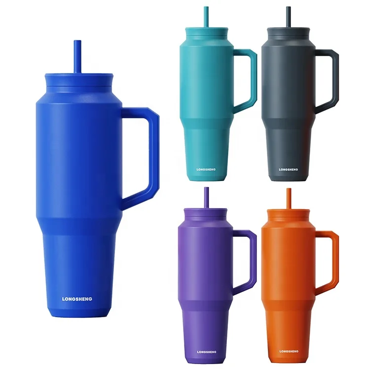 Insulated Coffee Mug Stainless Steel lead free Travel Mug  40oz Tumbler with Handle