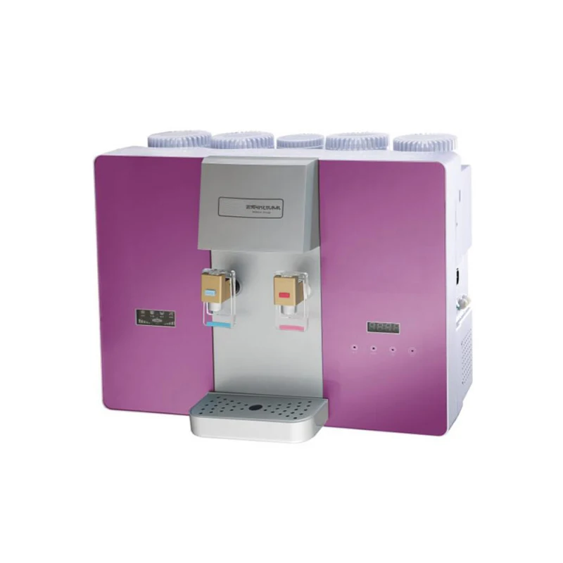wall mounting reverse osmosis water filter pipeline purifying glass design touch control direct drinking water dispenser office