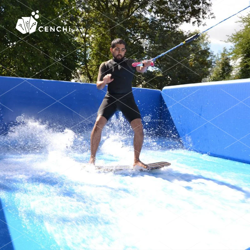 Cenchi pocket flowrider surfing simulator container size water play equipment mobile portable surf machine