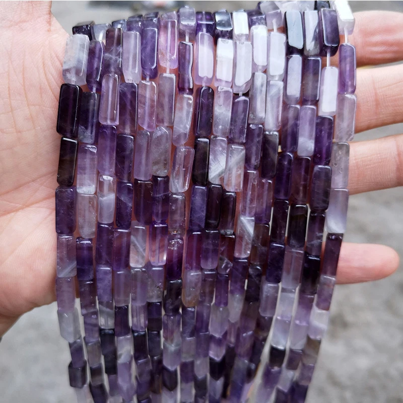4*13mm Natural Red Agate Square Shape Aventurine Jade Gemstone Loose Stone Beads for Making Necklace