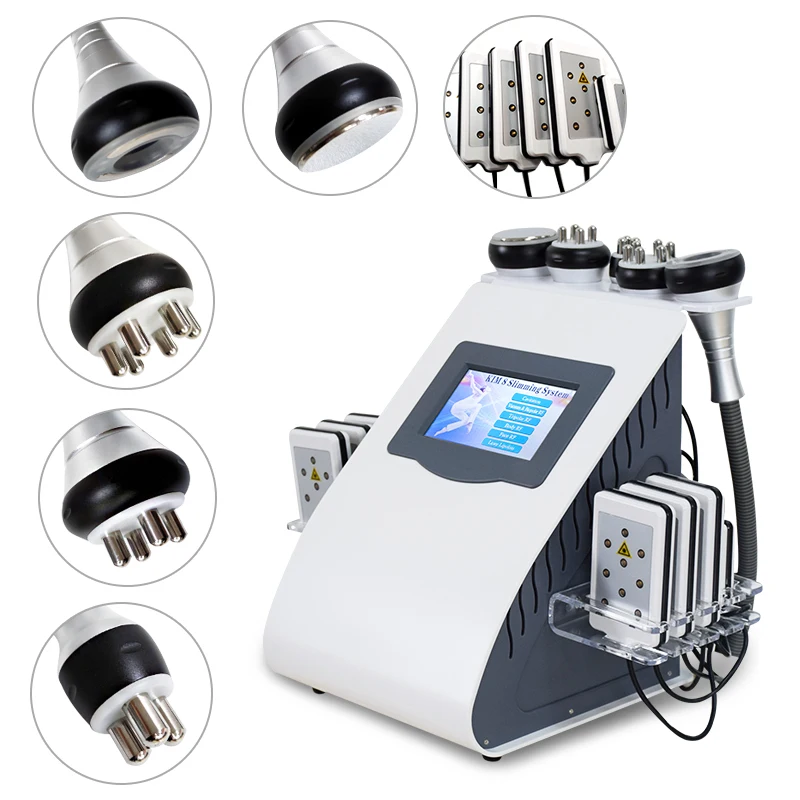 6 In 1 40khz Ultrasonic Cavitation 2.0 Rf Slimming Beauty Machine Ultra Cavitation Machine For Skin Tighten Body Sculpting
