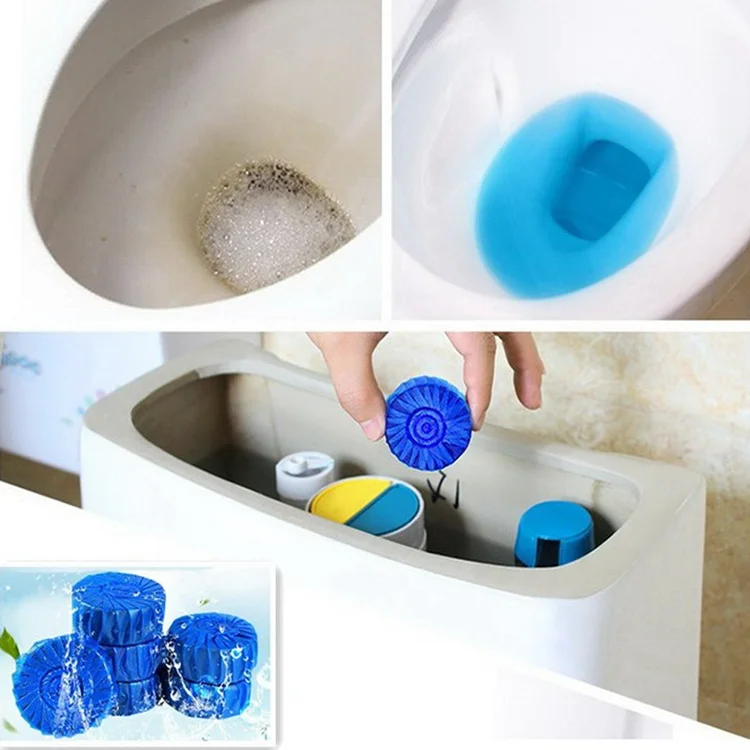 Flush toilet cleaner bleach block wholesale blue solid concentration toilet tablet cleaner vendor