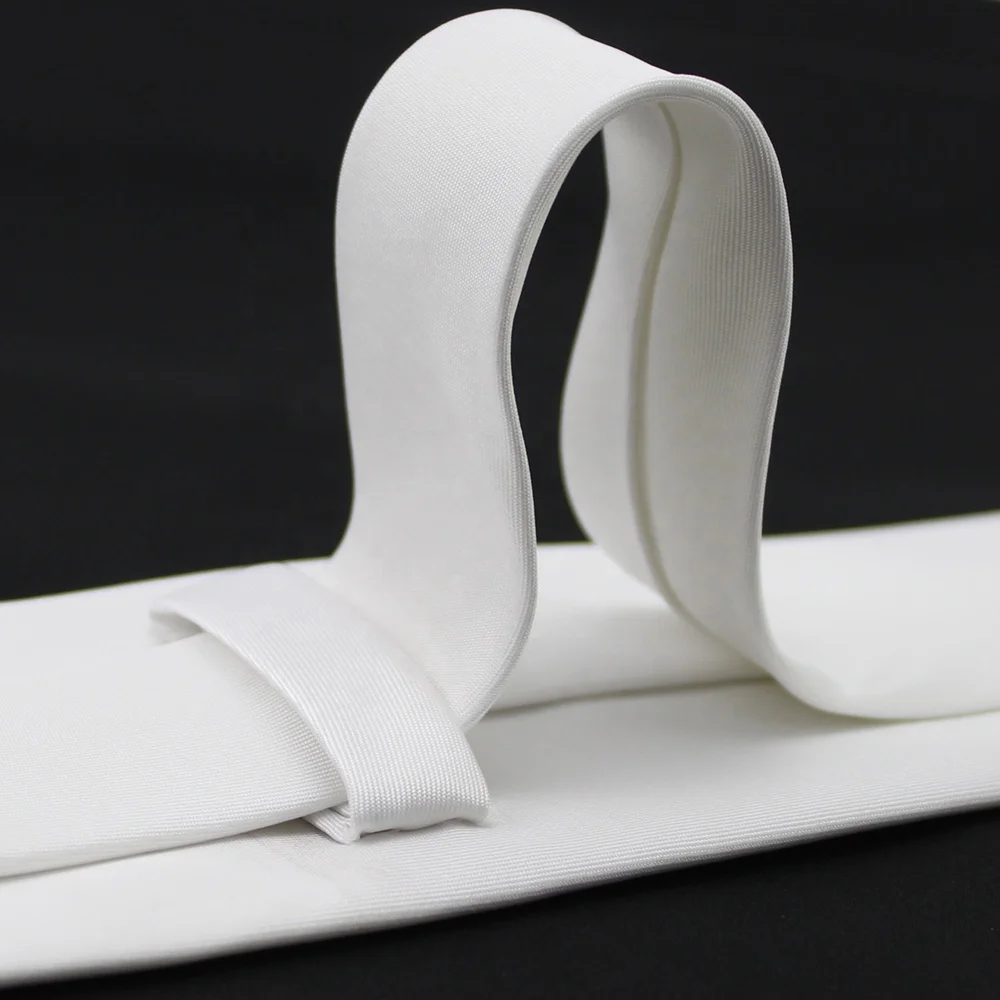 China Suppliers Wholesale 100 Polyester Twill Custom Woven Logo Cross Church Neckties White Sword Wreath Men Male Christian Tie