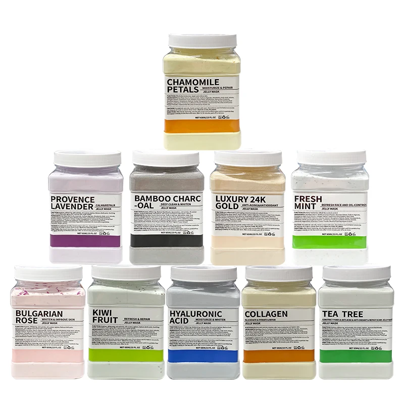 Private Label Anti Aging Peel Off Rose Face Spa Hydrojelly Hydro Gel Hydrogel Jelly Facial Mask Powder