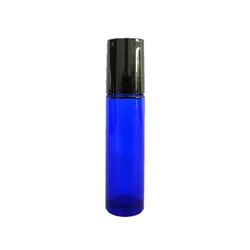 Travel recycle empty custom 8ml 10ml black blue roll on glass perfume bottle with stainless roller ball 50ml roller bottle