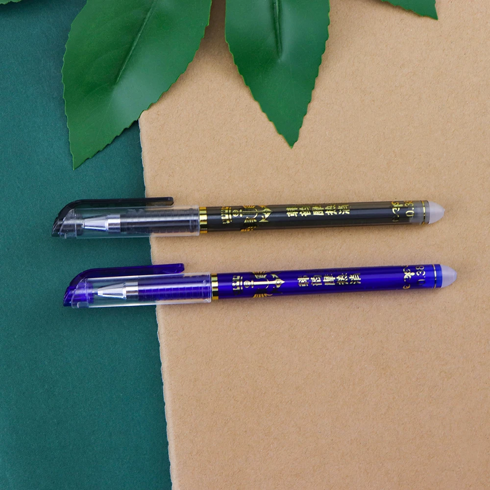 Promotional custom logo plastic stationery erasable ballpoint pen for school and office