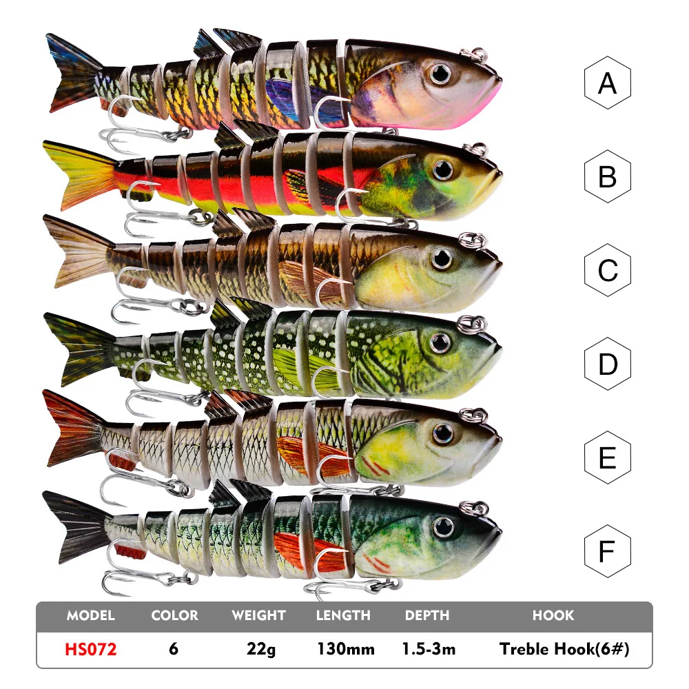 New 3+7 Multi Jointed 130mm 22g Hibiki Harmony Masters Select Shad Section Lure Seuelo De Pesca Sin Pintar Jerk Vatalion