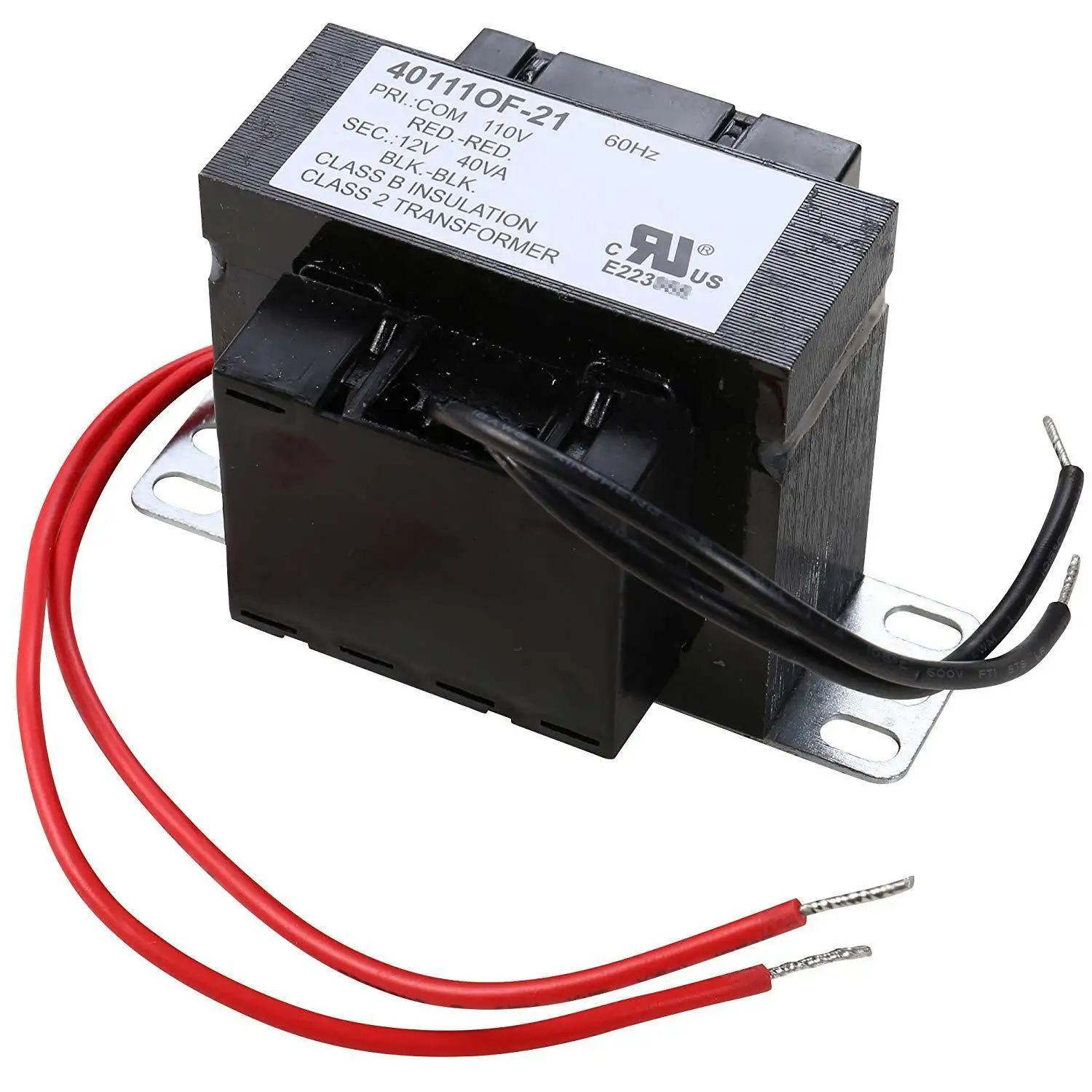 Class 2 Transformer 40VA Rating 110VAC Input to 12VAC Output