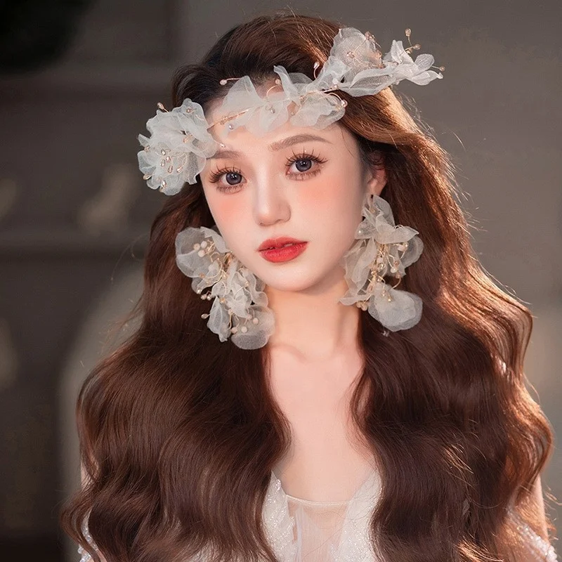 New Design Fashion Handmade Bride Headwear Women Hair Accessories Wedding Bridal Headband