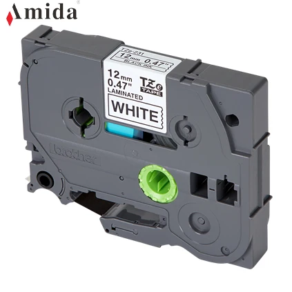  Amida 12 мм TZe-131 TZe-231 совместимый принтер ленты черный на прозрачном и белая