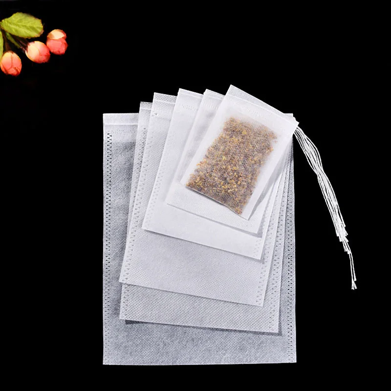 Non woven disposable thread drawing tea filter bag