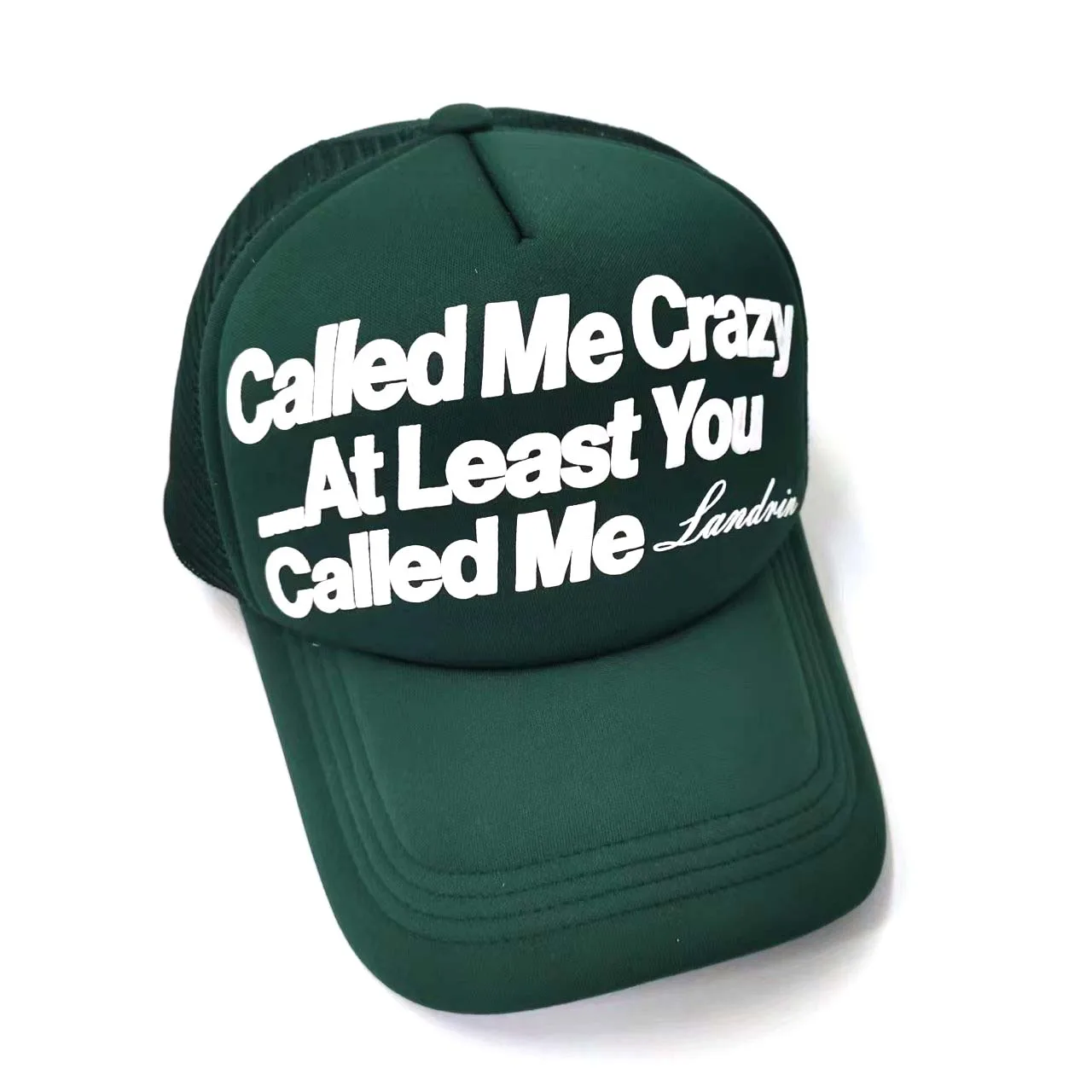 High Quality 3D Puff Print Custom Trucker Hat White Letters Logo Personalized Puff Hats Custom Puff Printing Trucker Hat