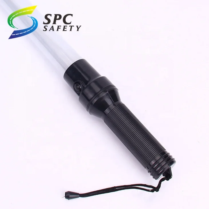 Wholesale 41cm white shell bicolor handheld flashing light wands LED airport traffic Aviation safety marshalling signal batons
