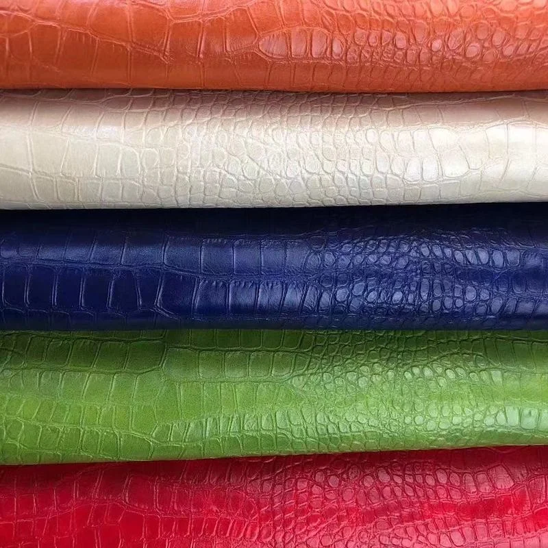 Classic crocodile Pattern Artificial Leather Fabric for Handbags