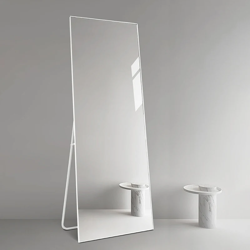 Aluminum alloy framed full size full length standing dressing mirror for living room