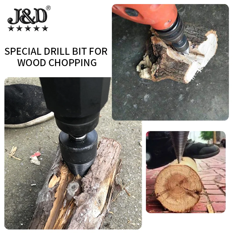 Special drill bit for wood chopping electric drill electric hammer tool for chopping wood split drill for household use