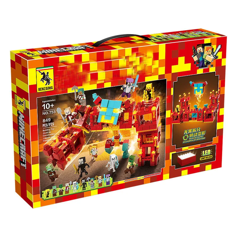 858 pcs build bricks pay set featuring classic bricks figures and game accessories model blocks video game building blocks toys