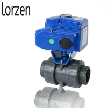 
AC220 av380v DC24V Electric PVC ball valve 