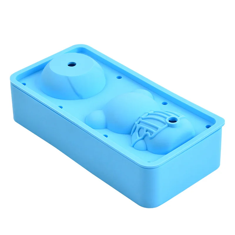 New product Hot Sale Eco-Friendly 3d Bear and Rose Shape with Cover Silicone Ice Cube Molds Cake Mold