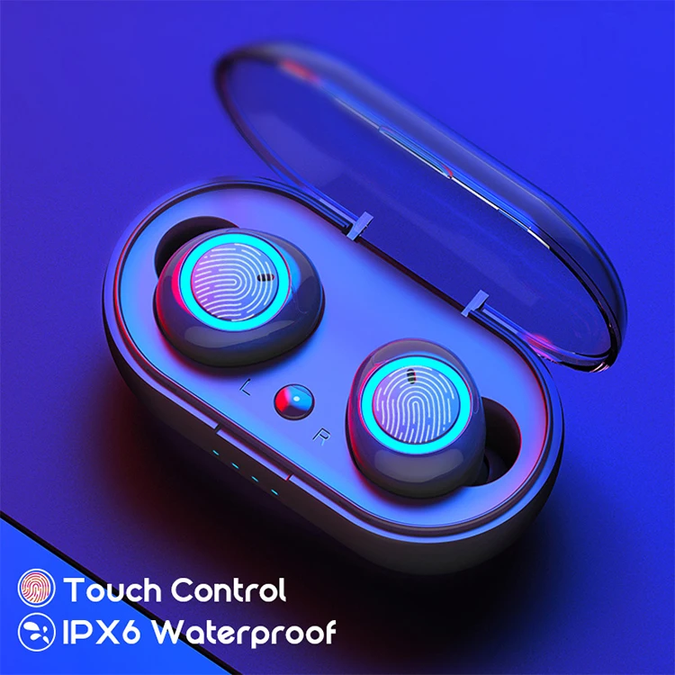 New Y50 bt 5.0 sleep earbud mini wireless music earphone headphone IPX6 smart touch tws waterproof headset