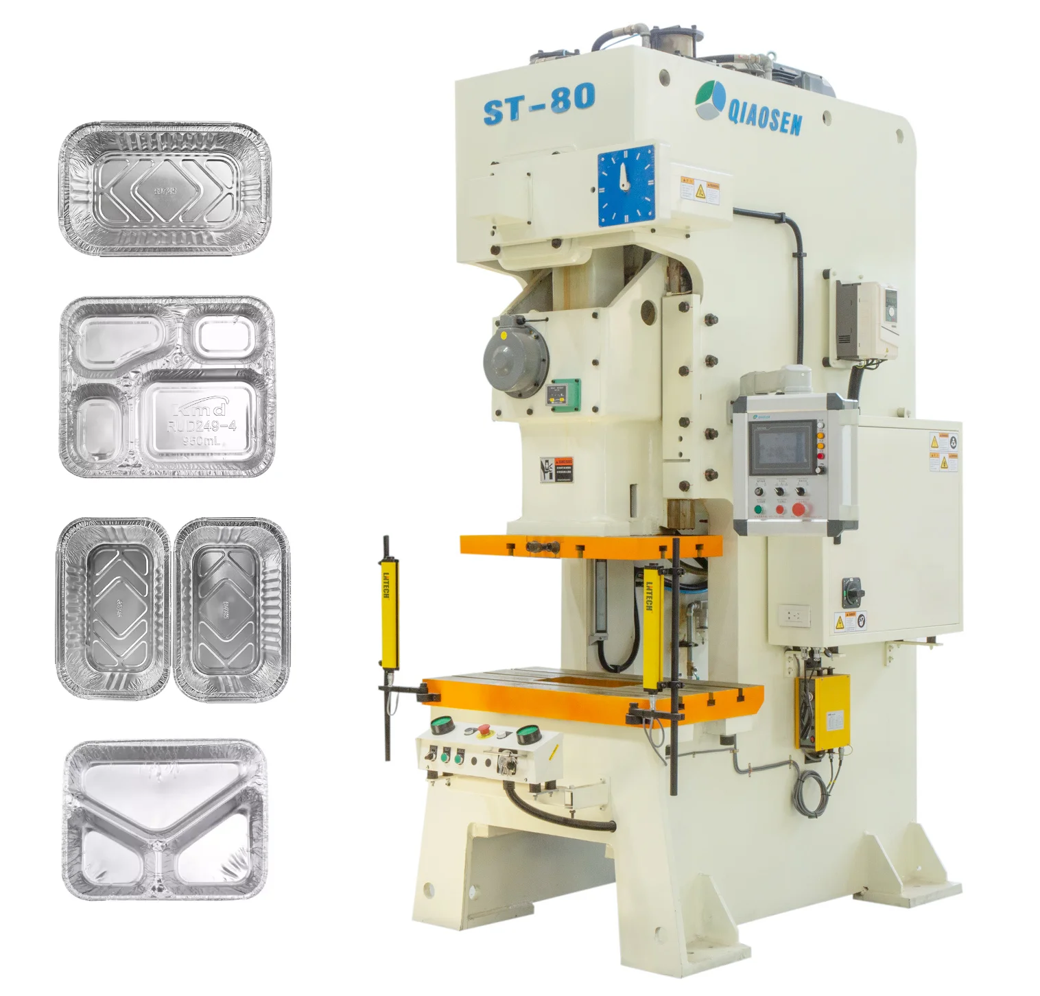 Pneumatic punching press aluminium foil container dishes making machine