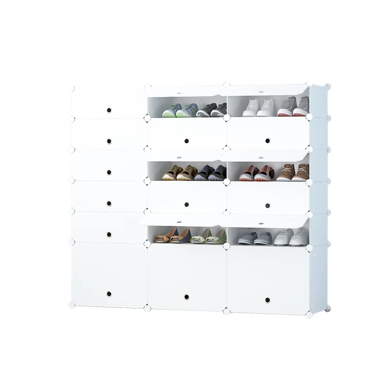 Modern simple style plastic storage cabinet shoe rack