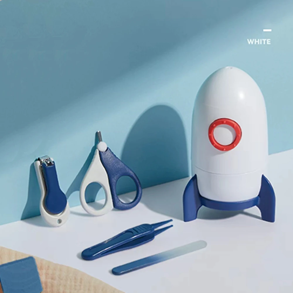 Baby Nail Care Set 4 In 1Baby Nail Clipper Baby Scissors Tweezers New Born Safe Manicure