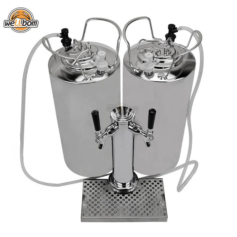 Нержавеющая сталь 5 галлонов 19л два Корнелиуса баррель диспенсер для пива бочонок для бара дома