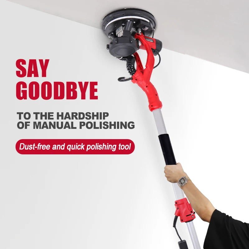 DM230E Multi-angle Controlled Grinding Machine Putty Finishing Wall Polisher with Vacuum Drywall Brush Sander