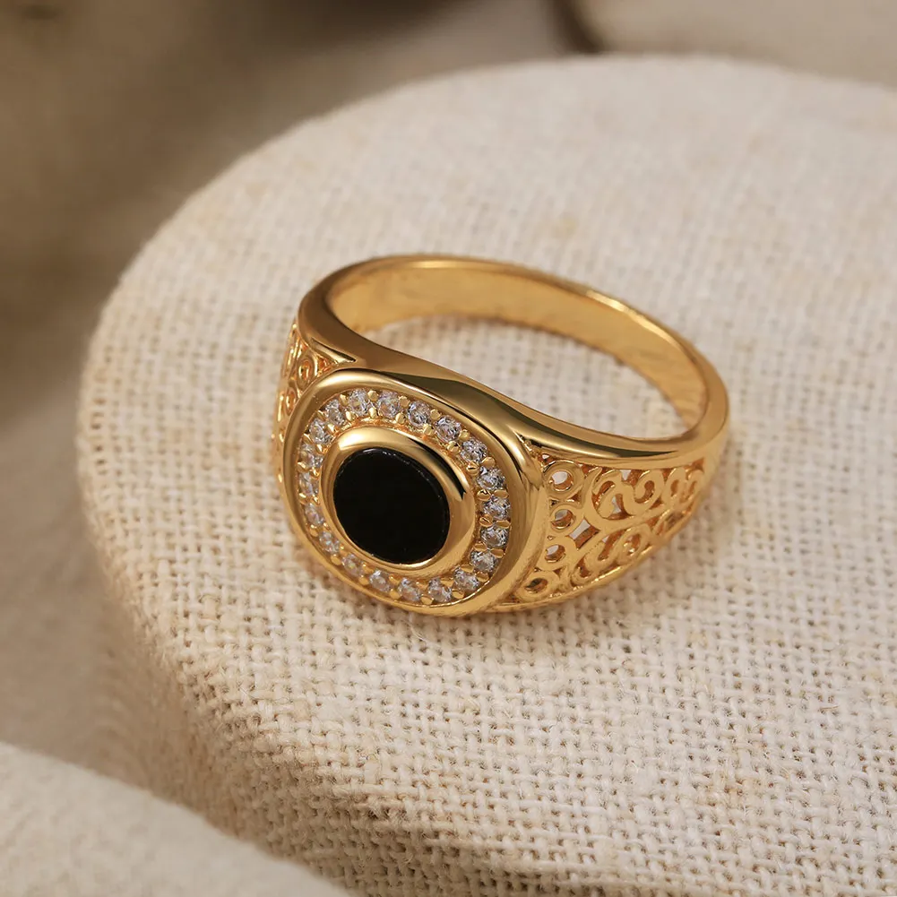 fine jewelry 925 sterling silver rings jewelry for men 18K gold plated 925 sterling silver casual versatile rings for men