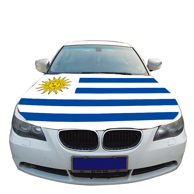 Mexico Flag Car Hood Cover 3.3X5FT 100% Polyester,Elastic Fabrics Can be Washed,Car Bonnet Banner