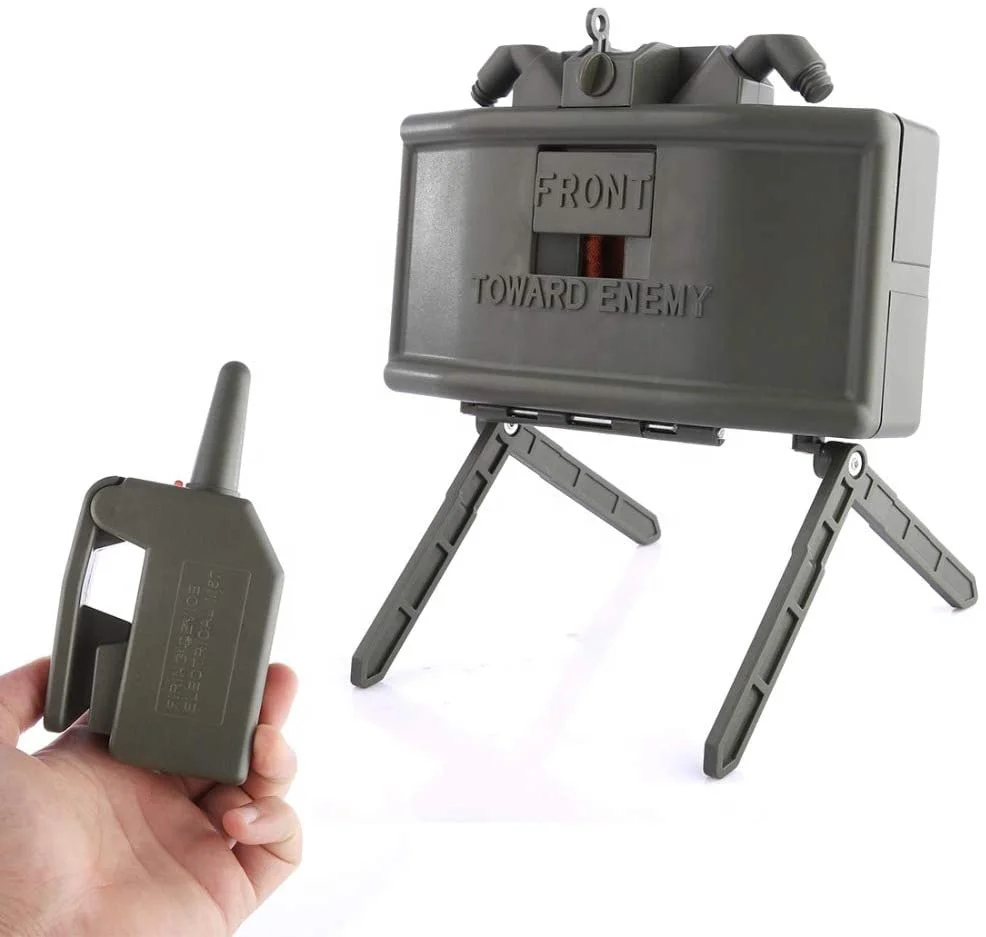 Toy Claymore Mine for Airsoft - Trip Wire and Remote Detonating Plastic Claymore Filled with Your Ammo
