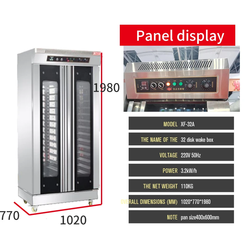 New Industrial Commercial Bread Fermentation Tank Hot Air Circulation Box for Steamed Bread Noodles Boiling Water