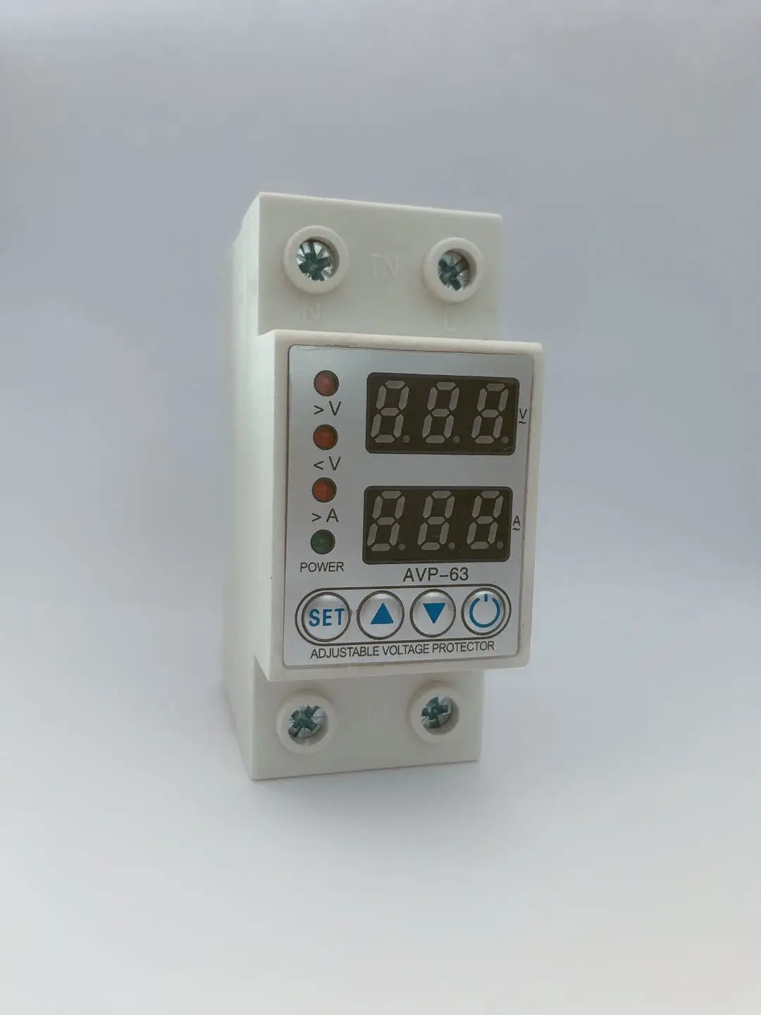 Дисплей din rail Регулируемая Защита от перенапряжения и под защитой от перенапряжения 32,40,63,80,100A 230V Цифровой перегрузки по току протектор